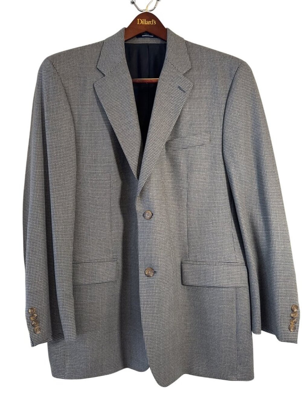 Ralph Ralph Lauren Men's Wool Blazer Jacket 2-Button Professional Gray Size 44L